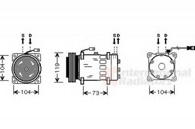 VAN WEZEL 0900k180 -  Компрессор, кондиционер